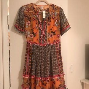 Anthropologie Embroidered Dress NWT